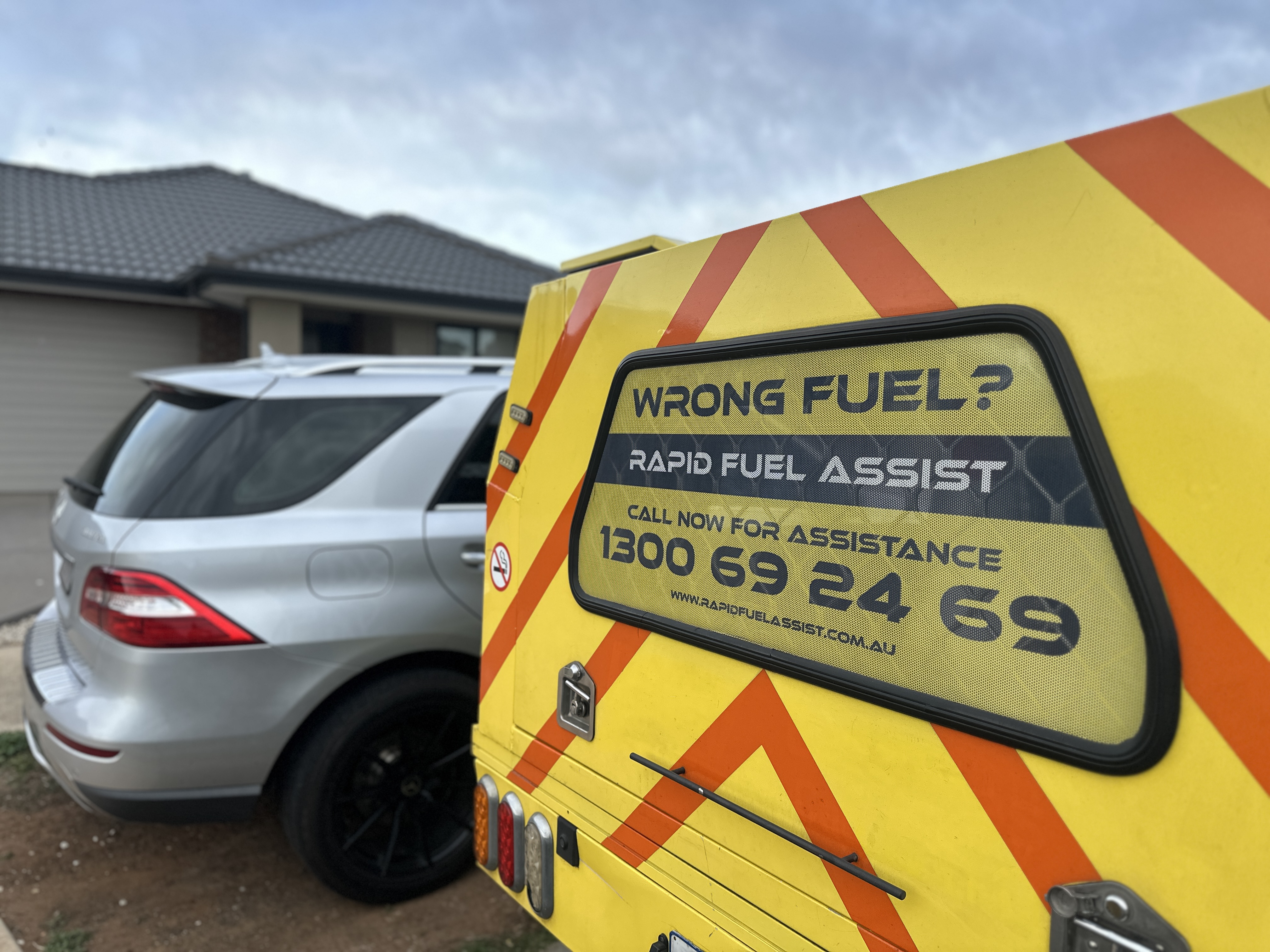 Rapid Fuel Assist mobile fuel rescue van on a wrong fuel callout in Melbourne